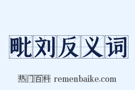 毗刘反义词是什么意思的图片
